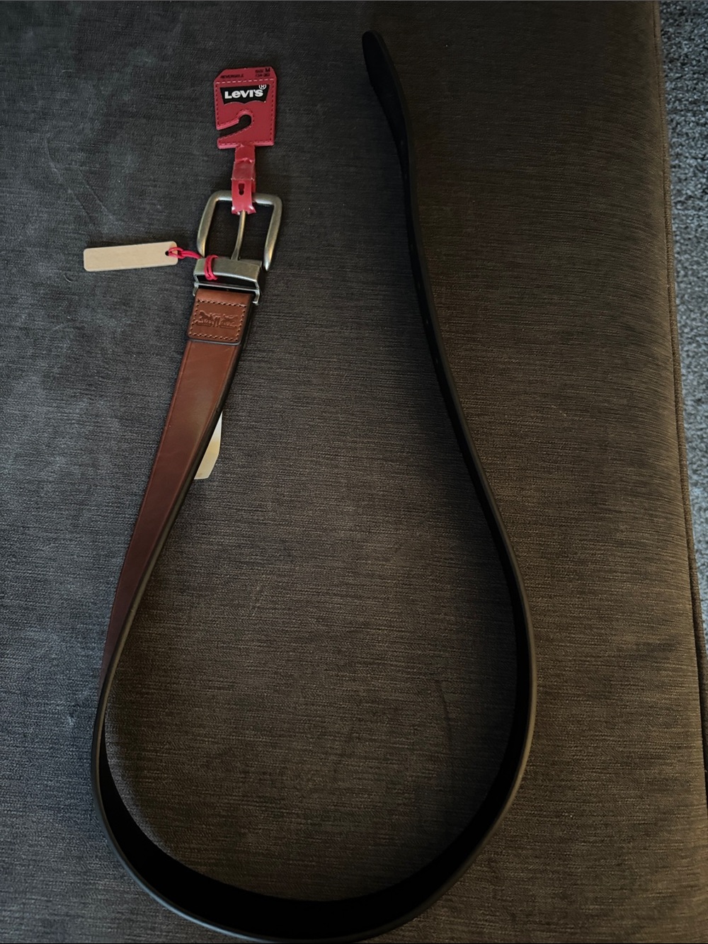 Levi's Two-Tone Reversible Brown and Black Leather Men's Belt